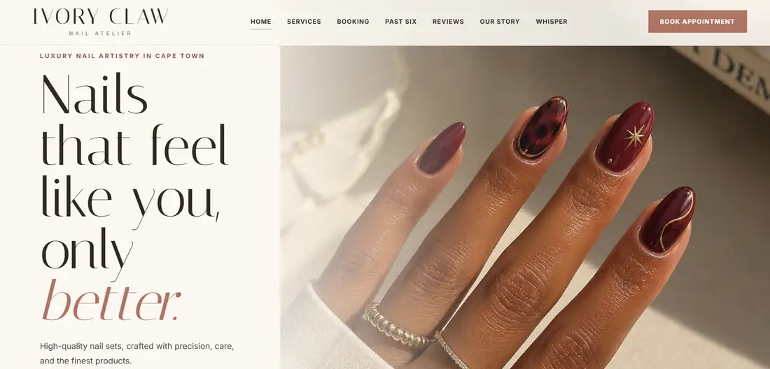 Ivory Claw website screenshot