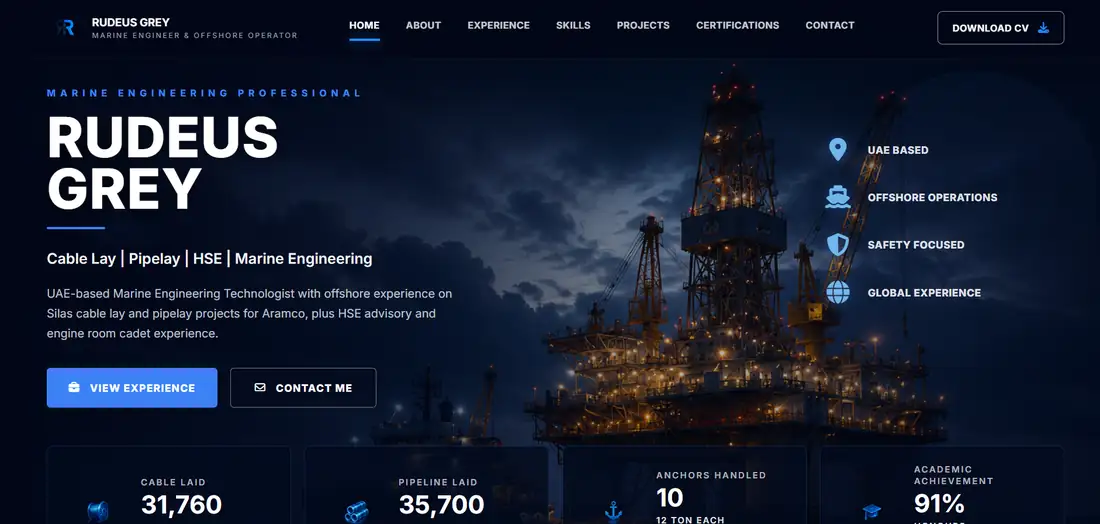Rudeus Grey website screenshot